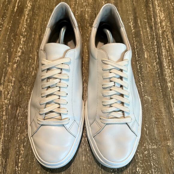 Vince Low Top Designer Casual Leather Lace Up Sneakers White Men’s Size US 11M main image 7